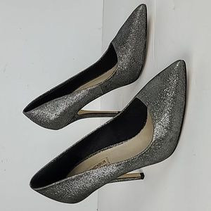 The Essence Menbur Metallic Graphite Silver Gray 4" Stilletos High Heels 38